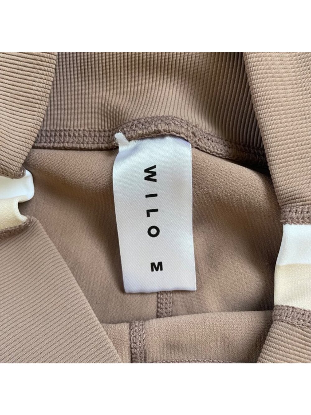 Wilo High-Waisted Yoga Leggings Taupe Beige White Women's medium - Picture 5 of 11